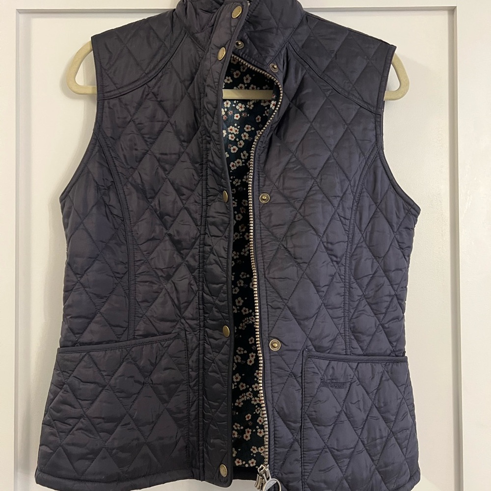 Barbour Quilted Navy Vest